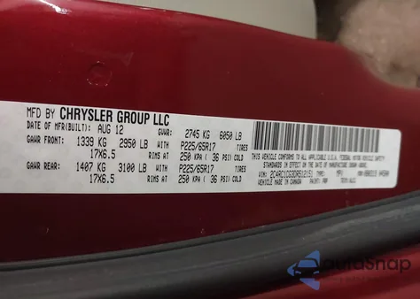 2013 Chrysler Town & Country Touring-L from USA, damaged, VIN 2C4RC1CG3DR512151